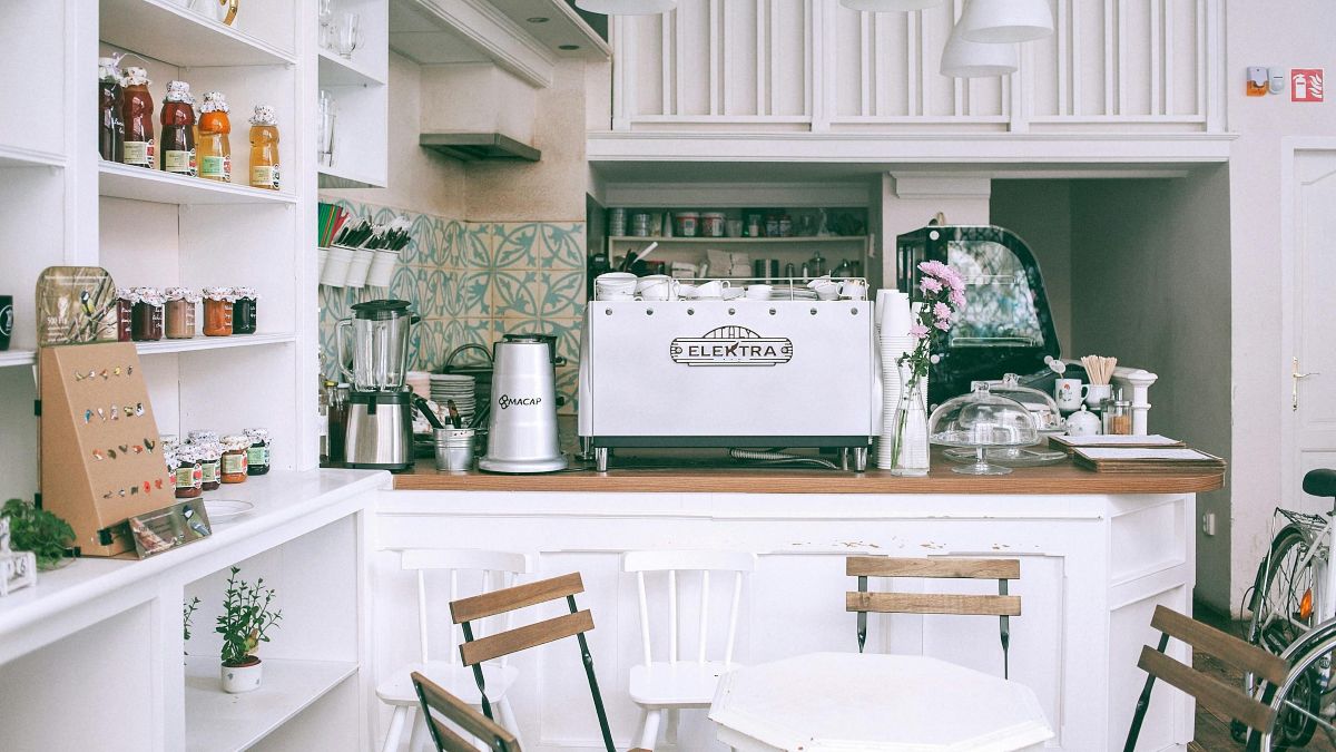 Coffee shop counter